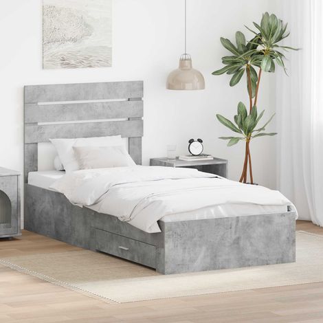 Estructura de cama con cajón con cabecera Madera contrachapada