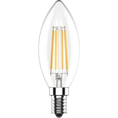 E14 LED-Kerzenlampen, 4 W entspricht einer 40-W-Glühbirne, warmweiß 2700 K, 400 lm, CRI 80, 5er-Pack [Energieklasse D]