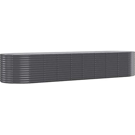 Maison Exclusive - Hochbeet Verzinkter Stahl 396x100x68 cm Anthra (1/5)