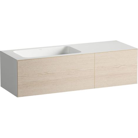 LAUFEN FOLIO lavabo, suspendido, rectangular, 2 cajones, sin (1/2)
