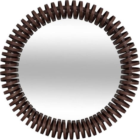 Espejo redondo Barrel, 61 cm de diámetro, marrón metalizado - Atmosphera créateur d'intérieur (1/3)