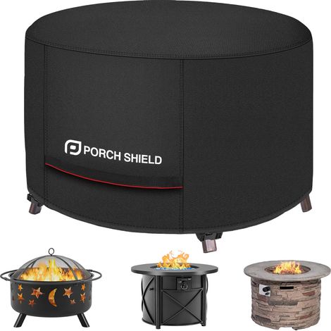 Porch Shield Housse ronde imperméable et résistante à la décoloration pour braséro d'extérieur 91,4 cm – Pour braséro coupe à feu (1/5)