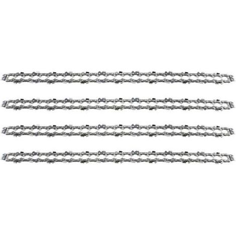 Lot de 4 Chaînes Tronçonneuse 18" 64 Maillons 1,3mm Acier Haute Résistance Faibles Vibrations Compatible Stihl Husqvarna Makita (1/5)