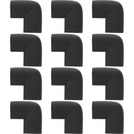 12 protège-coins pour meubles, mousse, noir, forme U, pour cadres (1/5)