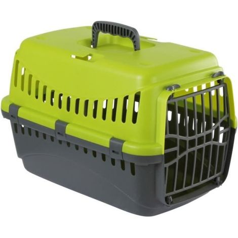 KERBL - Box de transport pour chien - KERBL - Expedition - PVC haute qualité - 48x32x32cm - Vert et gris foncé