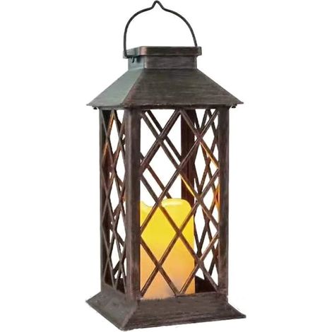 Lanterne solaire suspendue à LED, imperméable, sans flamme, éclairage décoratif d'extérieur, idéal pour un jardin (1/5)