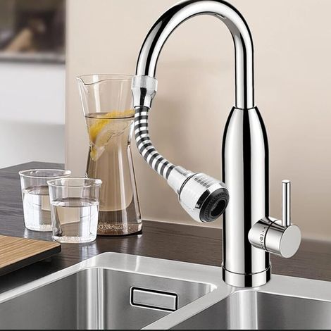 Pulvérisateur de Robinet de Cuisine Flexible à 360 Degrés, Buse de Robinet, Remplacement de la Tête de Robinet de Cuisine, Accessoire de Tuyau d'Évier pour Robinet