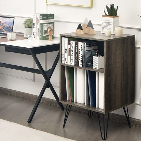 Modern Display Bookshelf 5 Cubes Boocase Sofa Side Storage Cabinet Nightstand (1/5)