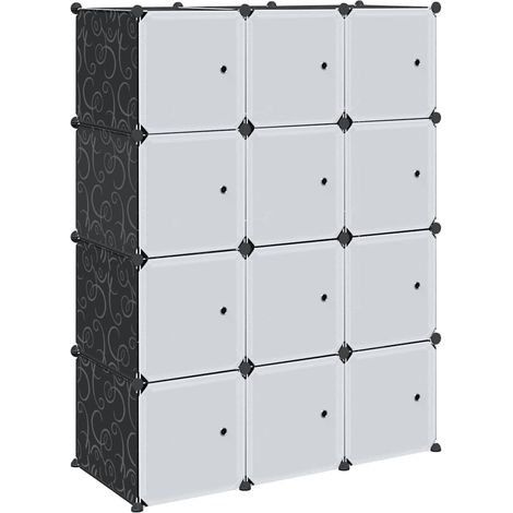 Cubes de rangement 12 pcs avec tiges de suspension PP CFW526773 (1/5)