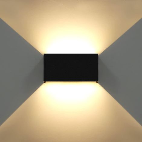 MINKUROW Moderne Wandleuchte 24 W LED-Wandleuchte Up Down Einstellbarer Abstrahlwinkel Aluminium-LED-Wandleuchte Wasserdicht Indoor Outdoor für Badezimmer Schlafzimmer Flur Wohnzimmer Treppe, Garten, (1/5)