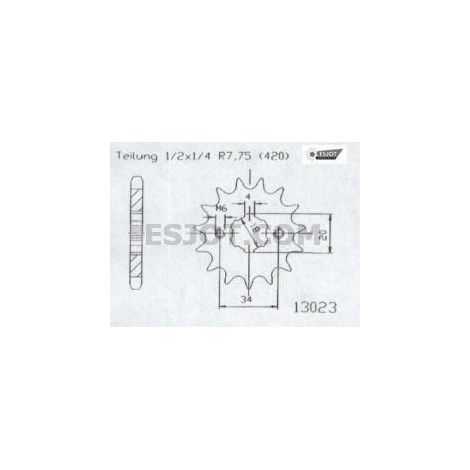 Pignon Eton - 420 - 19 Dents - Made in Germany