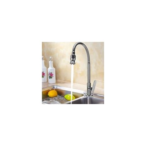 Robinet Cuisine Rotatif 360° Monotrou Flexible, Eau Froide, Idéal pour Cuisine et Jardin, Application Extérieure (1/4)