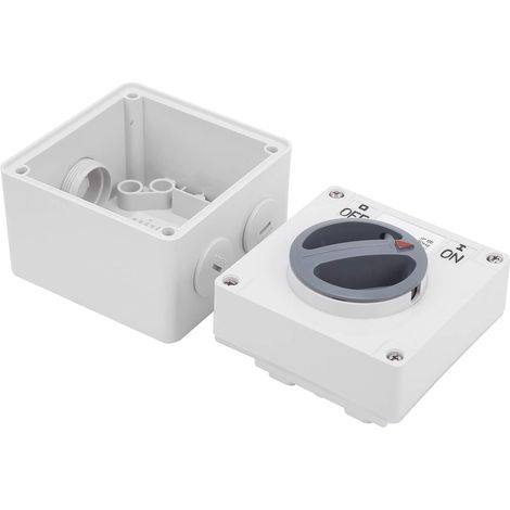 250V Ip66 Commutateur Rotatif, 2 Positions Sélecteur Rotatif Interrupteur, Prise de Commutateur Marche-arrêt Rotative Interrupteur On-Off Boutons étanche d'isolement Anti-poussière Indicateurs (1/4)