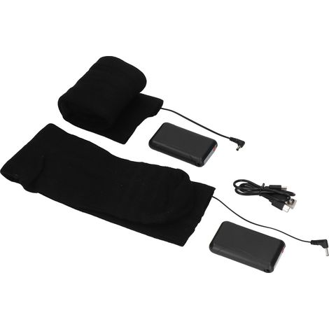 Chaussettes chauffantes double face, température réglable, rechargeables USB, électriques pour homme femme, extérieur (1/5)