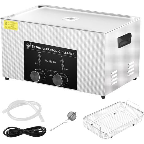Accueil Nettoyeur à ultrasons 22L Machine à ultrasons multifonction portable pour un nettoyage polyvalent et efficace noir (1/5)