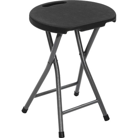 Chaise pliante en bois MDF, structure metallique, ideale pour cuisine, salon, terrasse, balcon, veranda, jardin, pliable, peu encombrant (tabouret en plastique) (1/5)