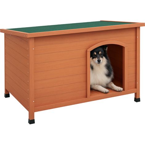 Hundehütte Hundehütte aus Holz Hundehütte XXL. 100 cm x 65.5 cm x 68 cm. Braun + Grün (1/4)
