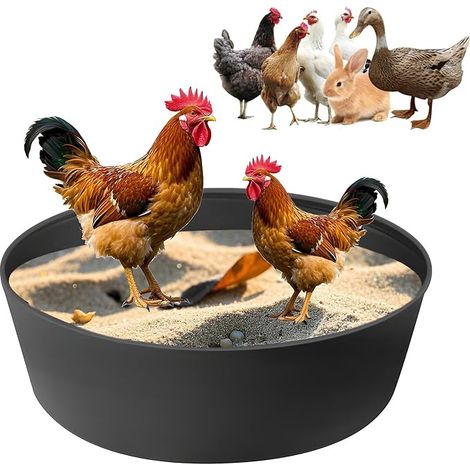 Chicken Dust Bath, Sand Bath for Chicken Coop Shaker Container for Chicken, Adjustable Size with Nails, Bath Tub for Hens Accessory for Chicken Coop (1/5)