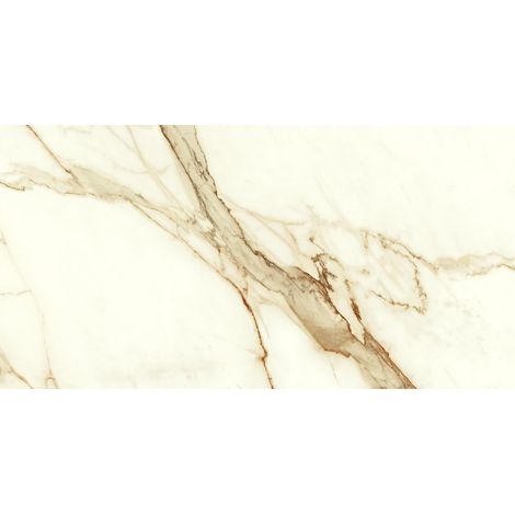 Carrelage effet Marbre Blanc Calacatta Supreme 80x40x0,85 cm Brillant Faventa - Mur intérieur (vendu par carton de 1,28 m²) - RO'MA CARRELAGE