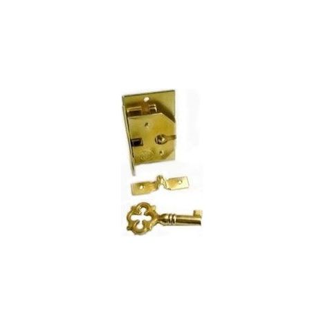 Serrure auberonnière à coffret - Axe : 13 mm - Hauteur : 20 mm - Epaisseur : 7 mm - Largeur : 50 mm - (1/3)