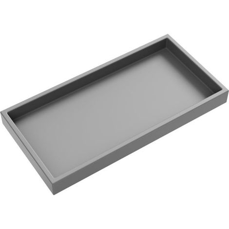 Étagère de salle de bain moderne en silicone pour comptoir et évier, plateau incassable et antidérapant pour savon, shampooing, parfum, éponge de cuisine (gris, 20 x 10 cm)'-'Gray 20x10cm