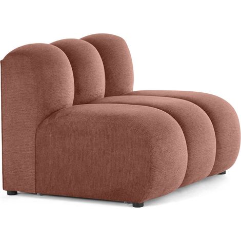 Debbie - module d'assise sans accoudoirs en tissu texturé - rose (1/5)