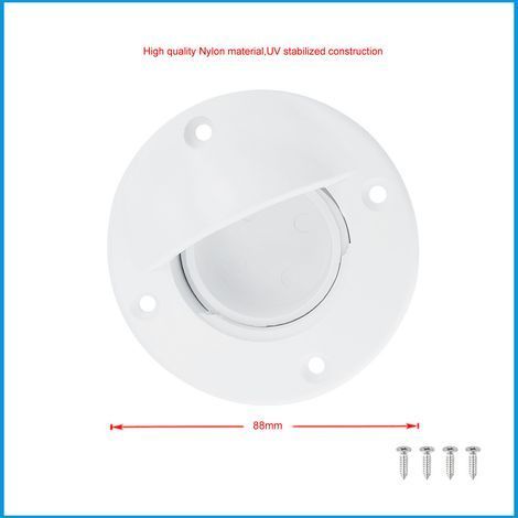 Valvola di scarico universale per ponte di poppa, tappo a vite in nylon bianco da 2 pollici, accessori di ricambio (1/4)
