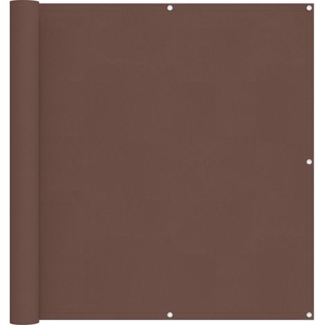 Balcony Screen Brown 110 x 600 cm Oxford Fabric vidaXL