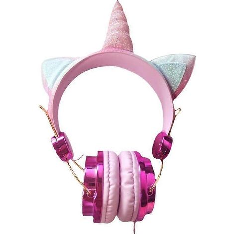 Casque audio pour enfants, supra-auriculaire, compatible smartphones/école/Kindle/tablette/PC (rose) (1/5)