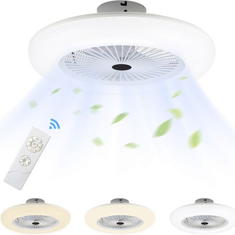 Ventilatore a lampadario Ventilatore da soffitto leggero Silenzioso ventilatore LED regolabile per camera da letto