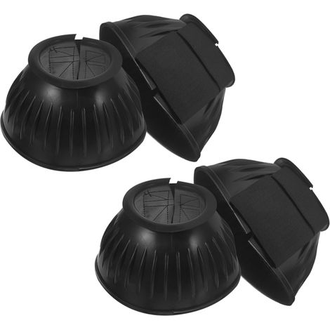 4-Piece Rubber Horse Protective Boots with Leg Support, Professional, Reusable, and Comfortable for Horse Riding, Tendon Protection and Safety (1/5)