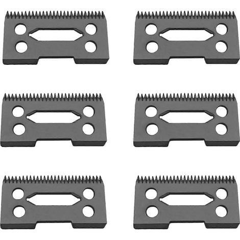 Lame céramique 6 pièces, couteau de remplacement 28 dents pour tondeuse 2 trous, noir (1/5)