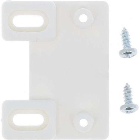 Plaquette de déport 17mm pour bloqueur manivelle de volet roulant aimanté type ZF à visser Support Guide Manette Fenêtre Volet Store, PVC blanc (1/2)