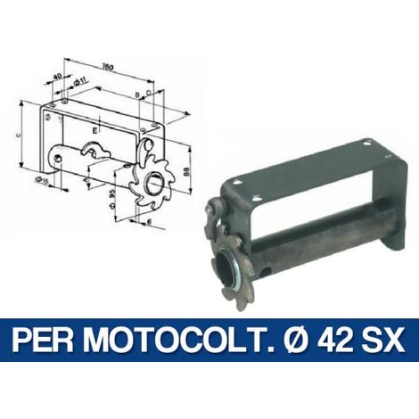 VERRICELLO ARGANO INDUSTRIALE RIMORCHIO CARRELLO TRATTORE MOTOCOLTIVATORE 20000V PER MOTOCOLT. D.42 SX (20009)