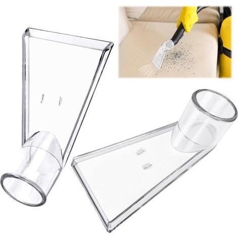 2 Embout Aspirateur, Diamètre 38mm, Transparent, Universel, Pour Voiture Tapis Meubles