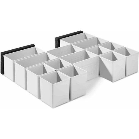 Festool – Casiers de rangement 60x60mm et 60x120mm – 8 casiers 60x60mm et 4 casiers 60x120mm – Compartiments personnalisables pour outils