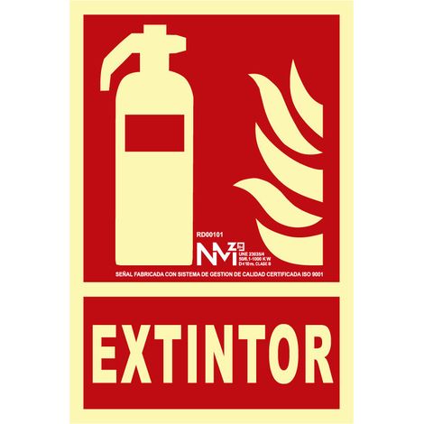Leuchtendes Feuerlöscherschild 21x30 RD00101