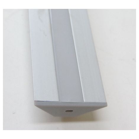 Profile alu longueur 1020mm saillie triangulaire avec diffuseur opale à clip pour bandeau LED L10.8mm max (1/2)