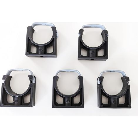 Lot de 5 Colliers de fixation tuyaux PVC Clip PP 50mm 5cm 50 mm NF