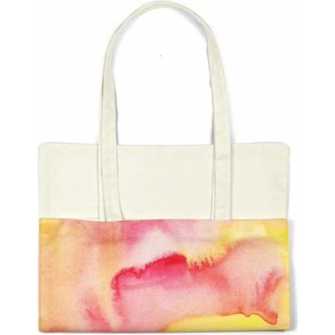 Sac shopping - Bonamaison - Coton - Jaune - 34x40 cm (1/4)