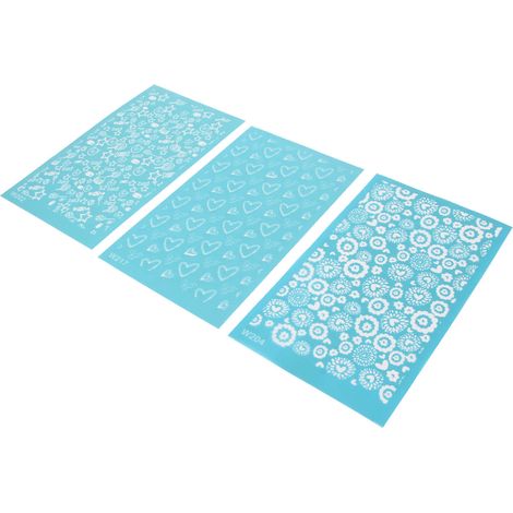 Kit de pochoirs réutilisables pour sérigraphie en pâte polymère, idéal pour la création de bijoux et de boucles d'oreilles (202, 204, 217) (1/5)