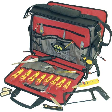 Malette à outils pour électricien – 18 pièces – Nylon® – Outils professionnels avec tournevis Dextro – Sacoche pratique – C.K Magma (1/2)