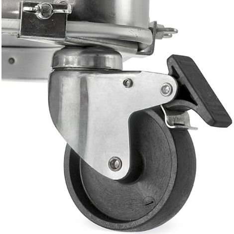 STIER Rollen Set für Aluboxen, 4 Rollen, davon 2 Rollen mit Feststeller, ideal für STIER Transportboxen und Alukisten, erleichtert den Transport, stabil und langlebig (1/2)