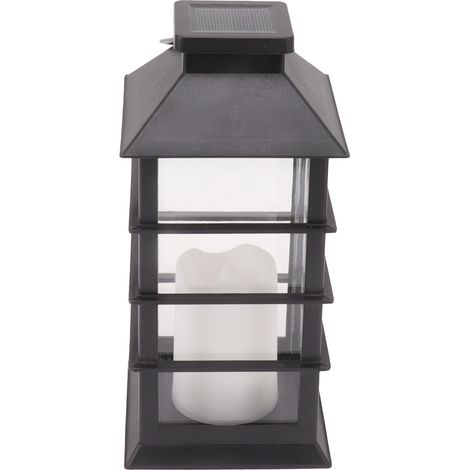 Juego de 2 faroles solares colgantes con diseño de vela e iluminación LED, para decorar entradas de vehículos, jardines y céspedes. (1/5)