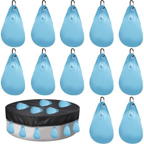 Gegengewicht für Poolabdeckung – Wasserblasenabdeckung – Frostschutz für den Pool im Winter – Beschwert und winddicht – 25 x 30 cm – Blau (1/5)