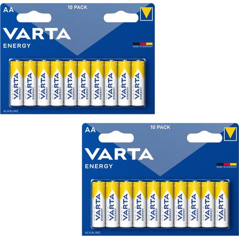 Lámpara de vela Varta Energy con pilas AA alcalinas LR06, paquete de 10 unidades x 2 (1/4)