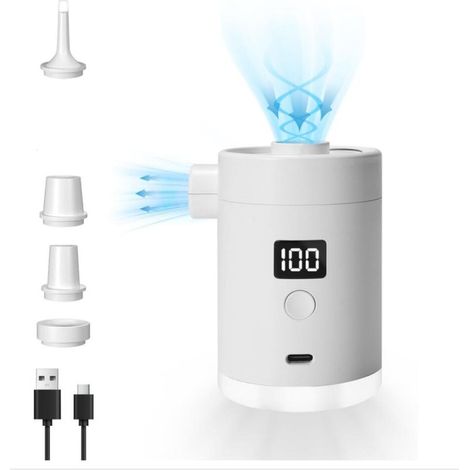 Pompe À Air Électrique avec Batterie : Batterie Rechargeable 4000mAh Gonflage Et Dégonflage Léger Ultra Rapide Mini Pompe À Air Électrique Portable (1/5)
