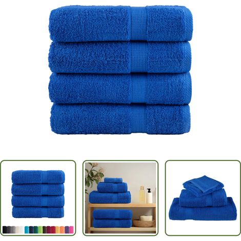 Badetuch - Premium Duschtücher SOLUND 4 Stk. Blau 70x140 cm 600 g/m² (1/5)
