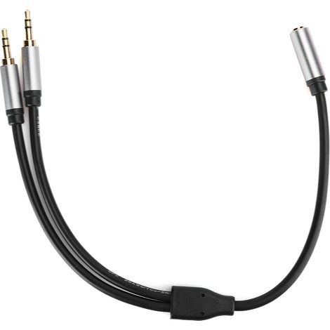 Câble Audio Double Mâle 3.5mm pour Enceintes Amplifiées et TV - 0.3m (1/5)