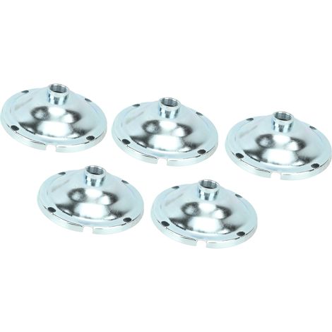 Lot de 5 abat-jour industriels en fer pour entrepôt, usine ou mine, filetage interne G1/2, 12 cm (1/5)